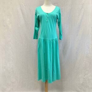 Victoria's Secret Vintage 90s mint green midi‎ dress size P Small 10% cotton
